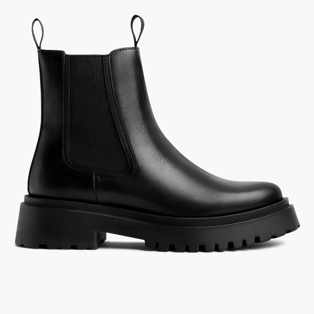 Legend Platform Nero Stivali in pelle da Donna in vera pelle bovina nera - Vista laterale | Acquista online