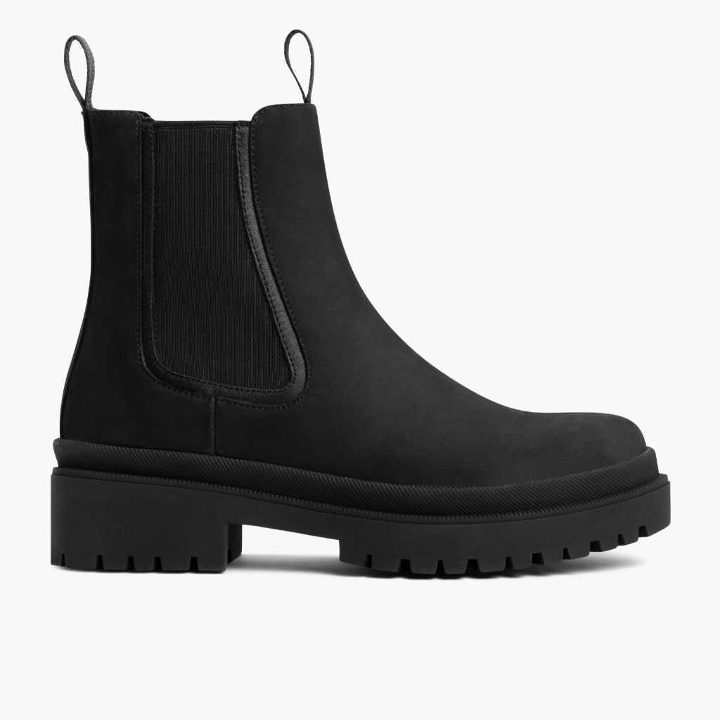 Legend Platform Nero Opaco Stivali in pelle da Donna in vera pelle bovina nera - Vista laterale | Acquista online
