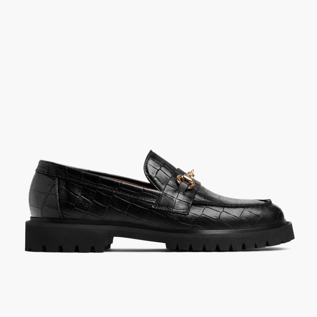Black Full-Grain leather Loafers - Costruzione Goodyear a guardolo & dettaglio puntale