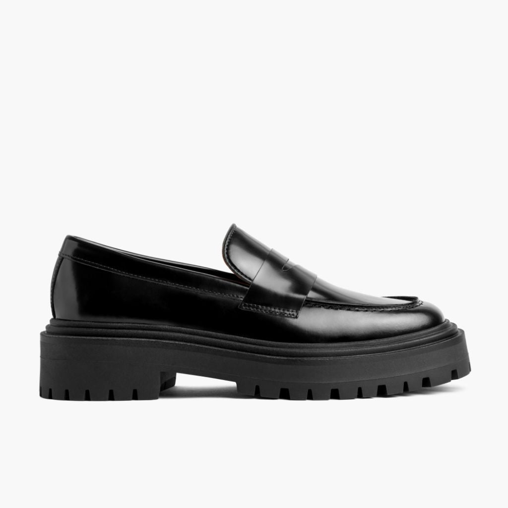 Black Full-Grain leather Loafers - Costruzione Goodyear a guardolo & dettaglio puntale