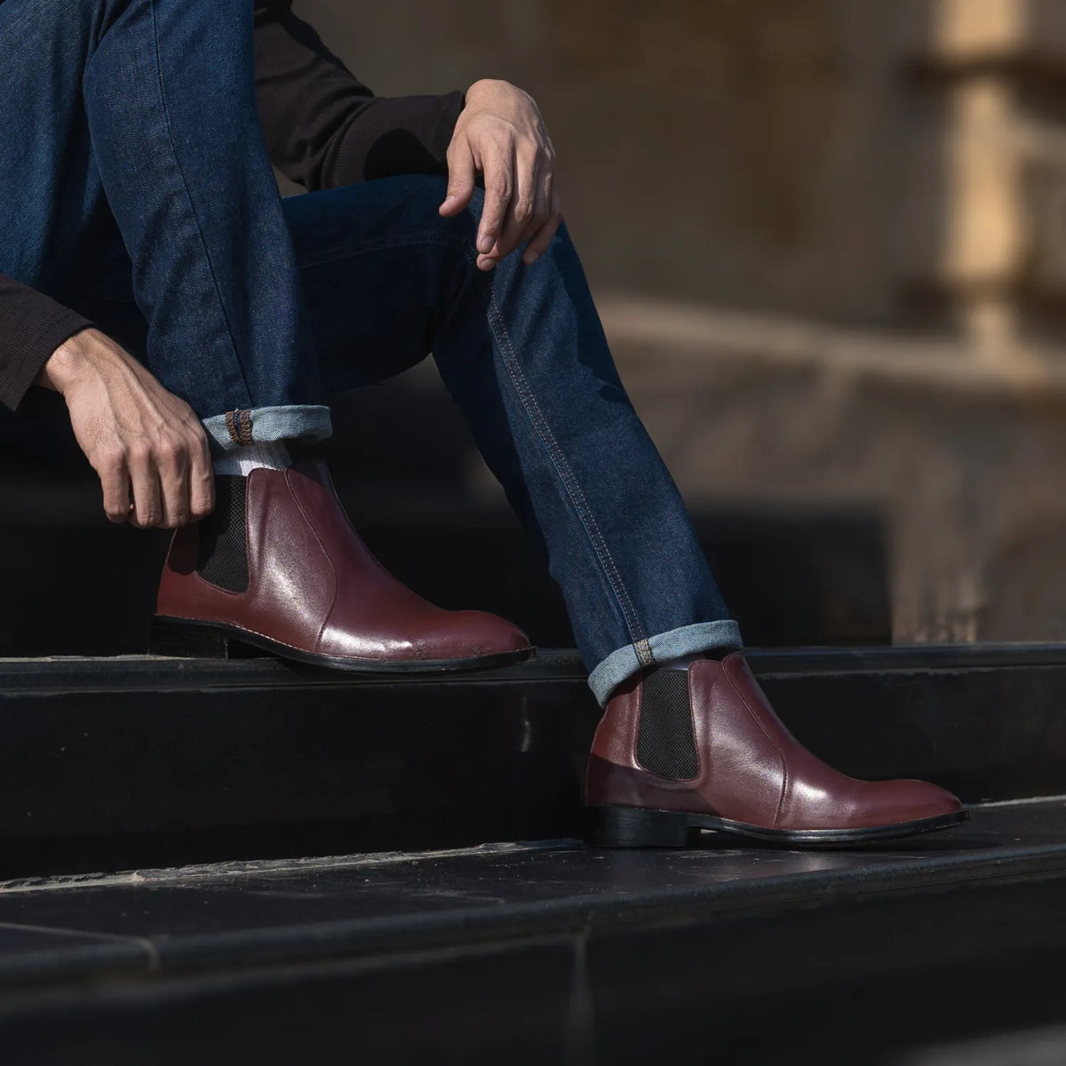Orlaven Clarkson Chelsea Marrone Rossiccio Stivali in pelle da Uomo footwear image 10