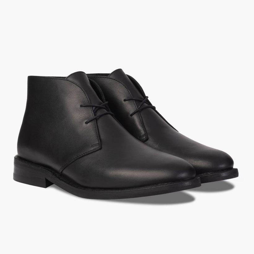 Scout Nero Leather Boots da Uomo