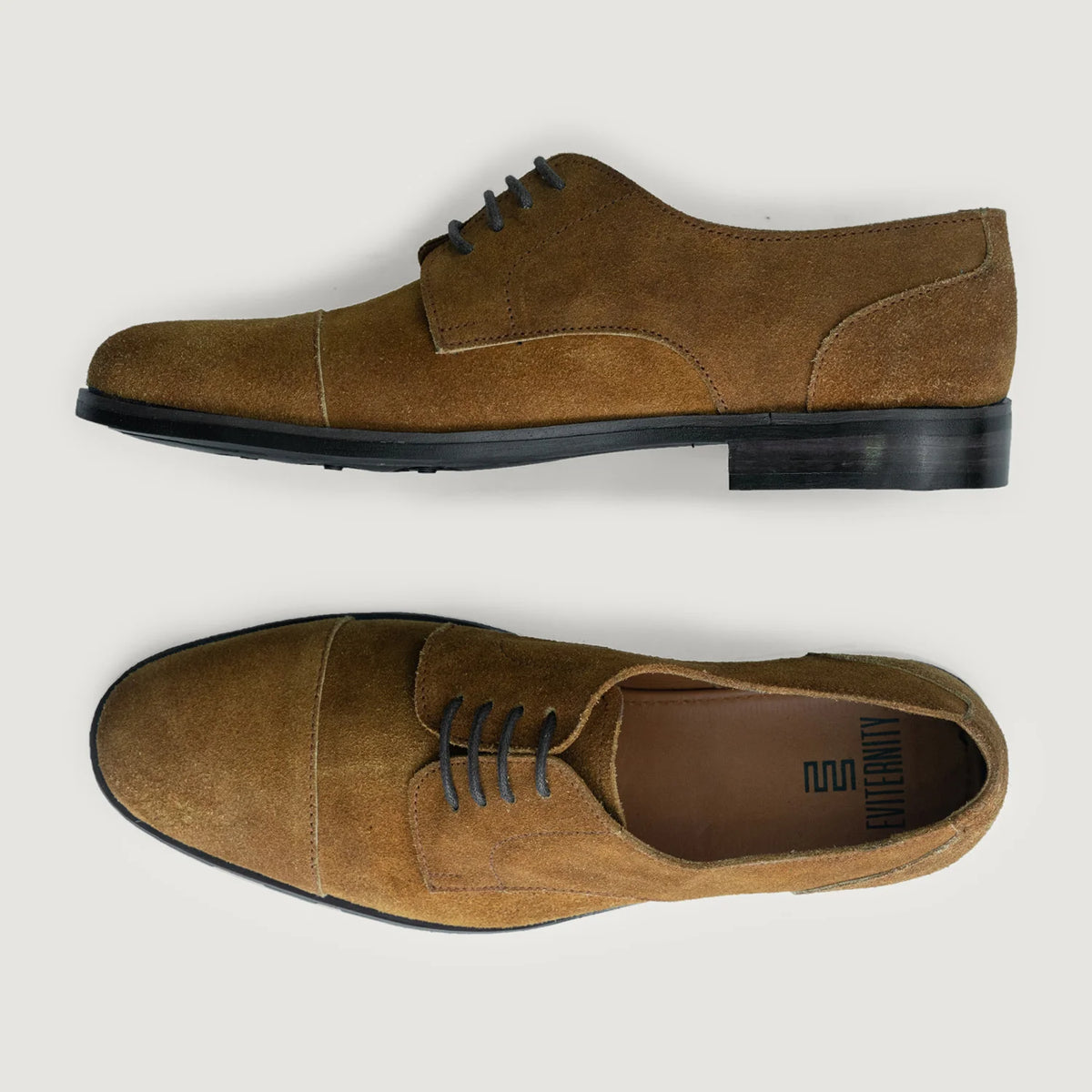 Attorney Derby Brown Suede Leather Shoes StudGuard For Men - Contrafforte tallone rinforzato & doppie cuciture di precisione