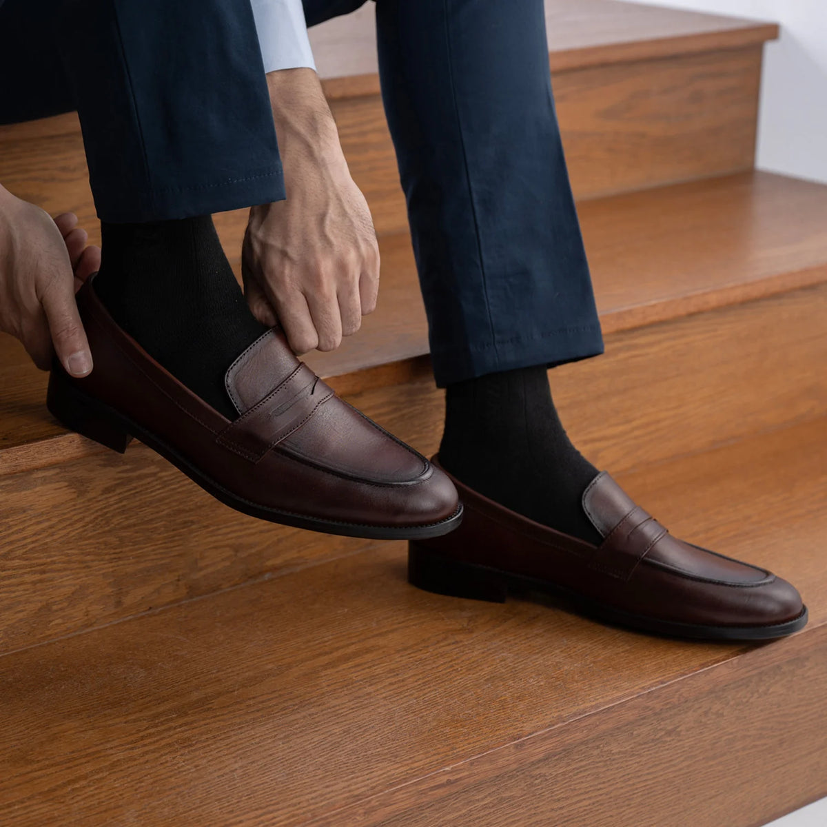 Orlaven Baxton Burnished Marrone Mocassini in pelle da Uomo footwear image 10