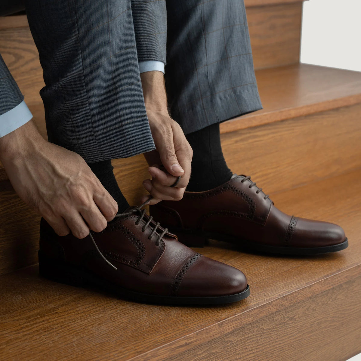 Orlaven Dirk Brogues Derby Burnished Marrone Scarpe in pelle da Uomo footwear image 10