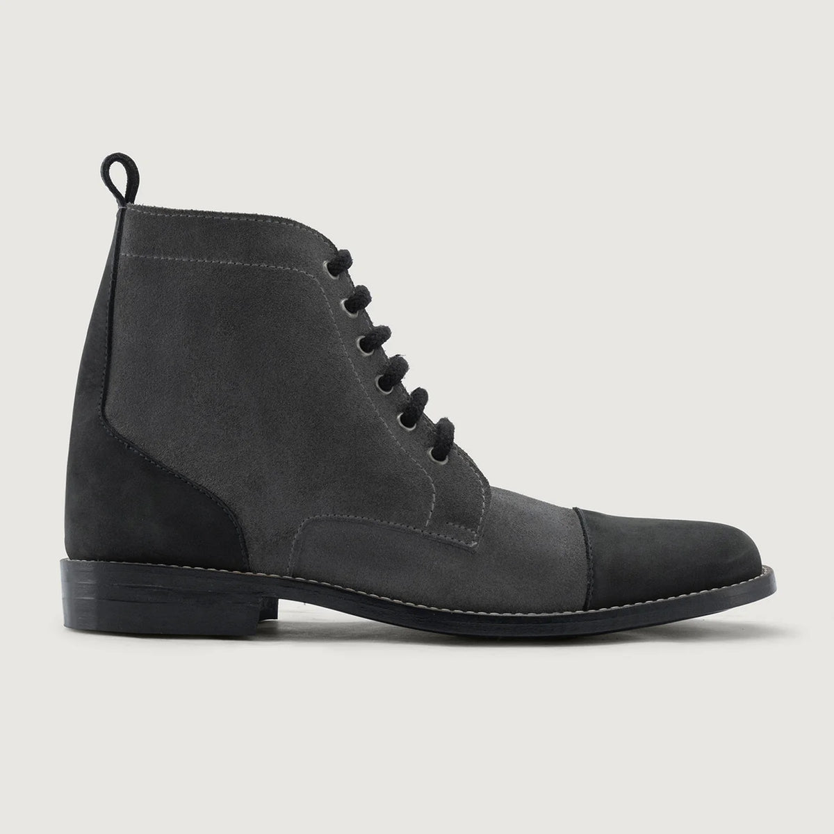 Grey & Black Full-Grain leather Boots - Costruzione Goodyear a guardolo & dettaglio puntale