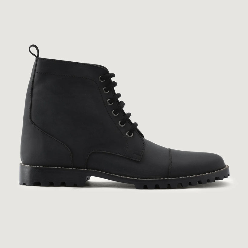 Knight Derby Nero Opaco Nubuck Stivali in pelle - TerraGrip da Uomo