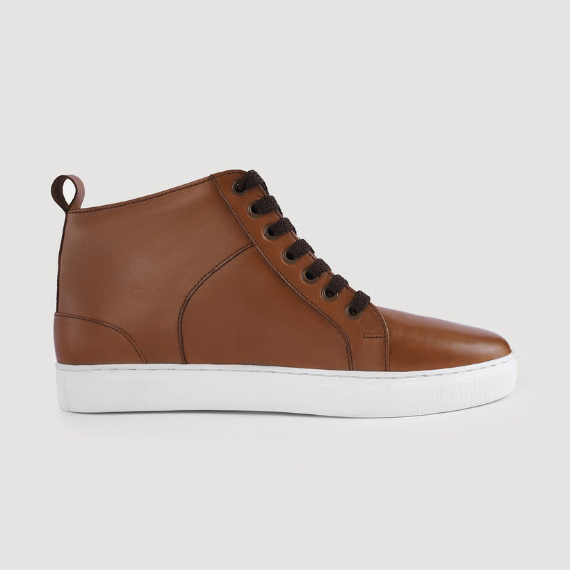 Marty High Top Cuoio Sneakers in pelle da Uomo