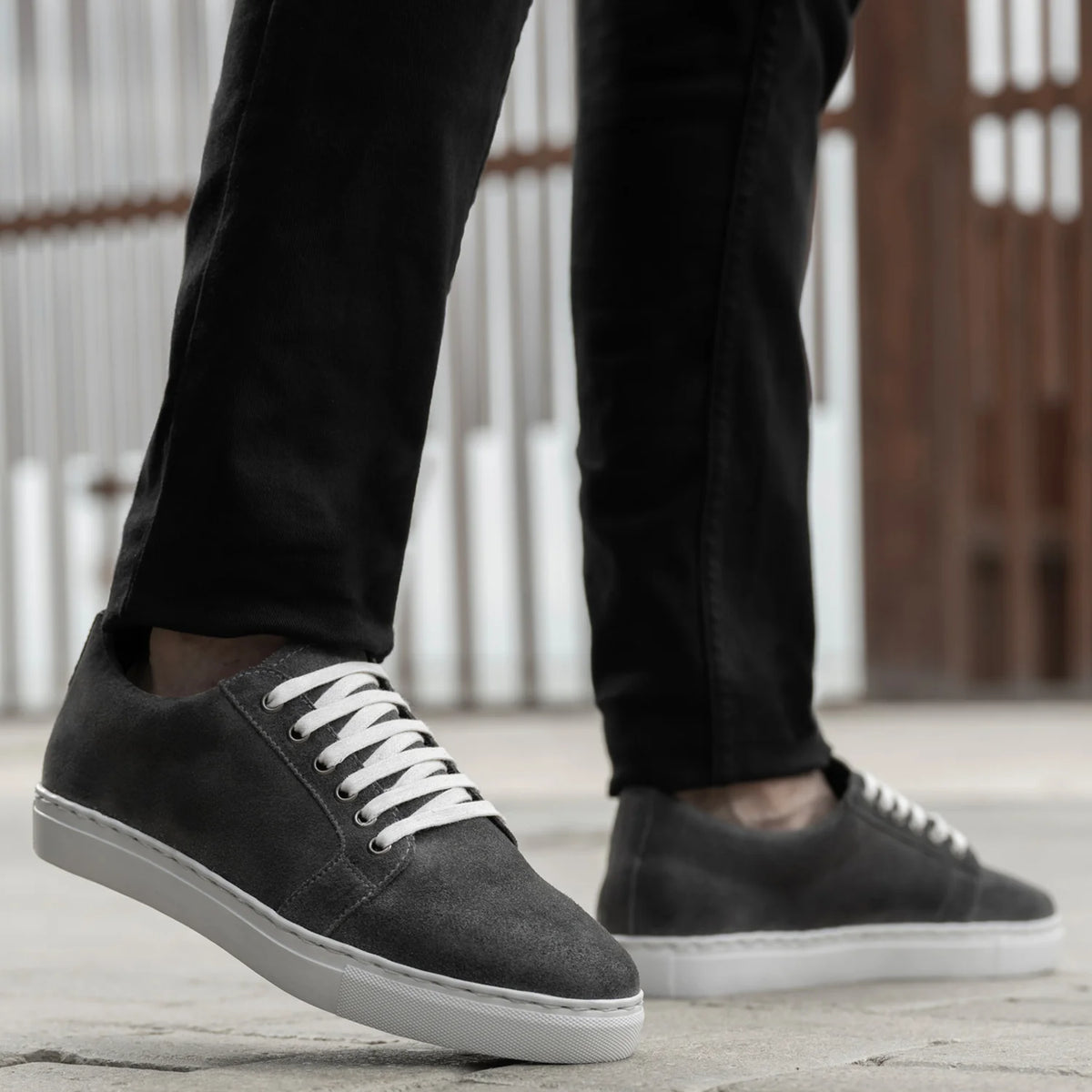 Orlaven Murphy Low Top Grigio Suede Sneakers in pelle da Uomo footwear image 10