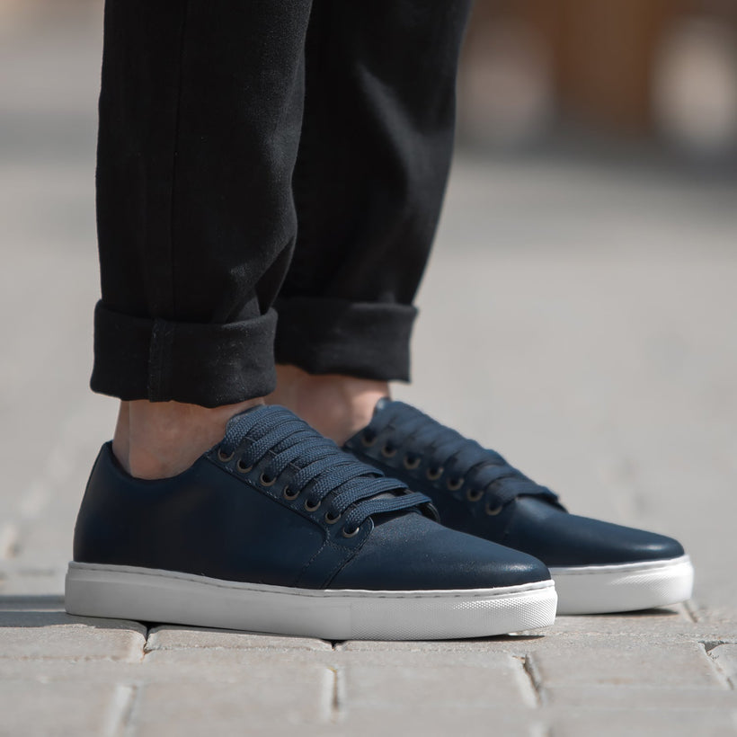 Murphy Low Top Midnight Blu Sneakers in pelle da Uomo