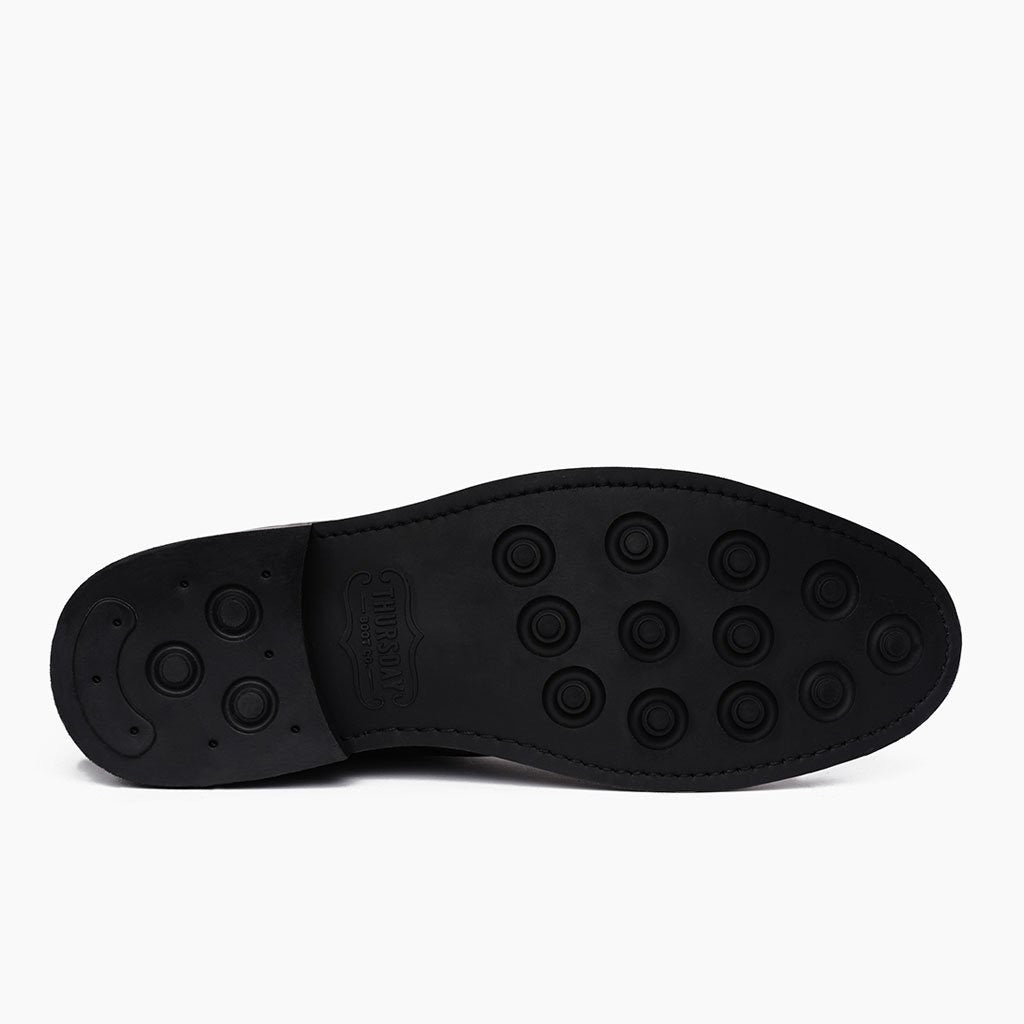 High-Traction Rubber Outsole & Lug Tread Pattern on Scout Nero Stivali in pelle da Uomo For Men