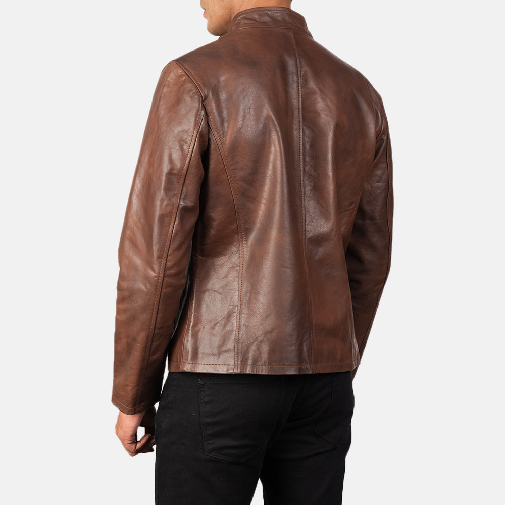 Alex Giacca Biker in Pelle da Uomo – Vista prodotto alternativa 5