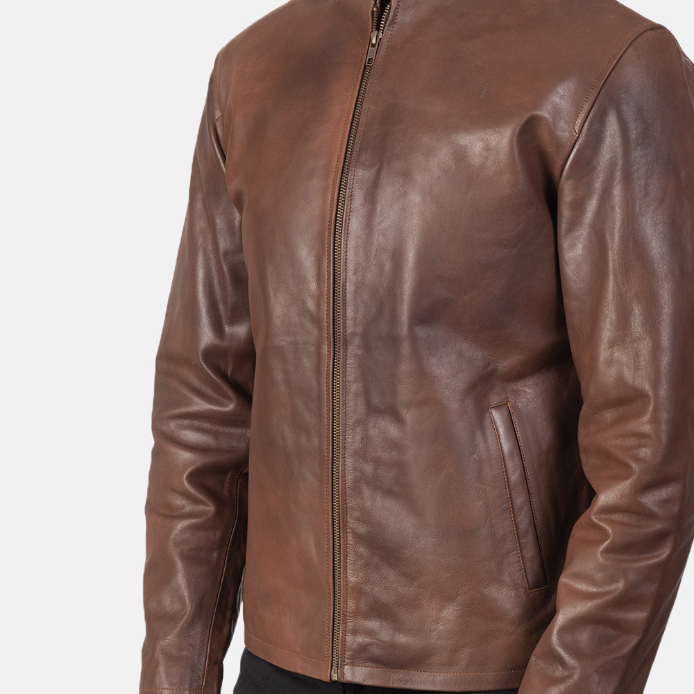 Alex Giacca Biker in Pelle da Uomo – Vista prodotto alternativa 6