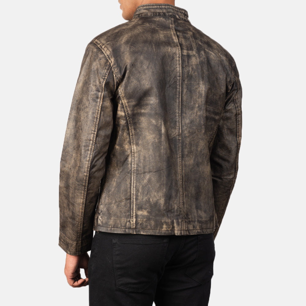 Alex Giacca Biker in Pelle da Uomo – Vista prodotto alternativa 5