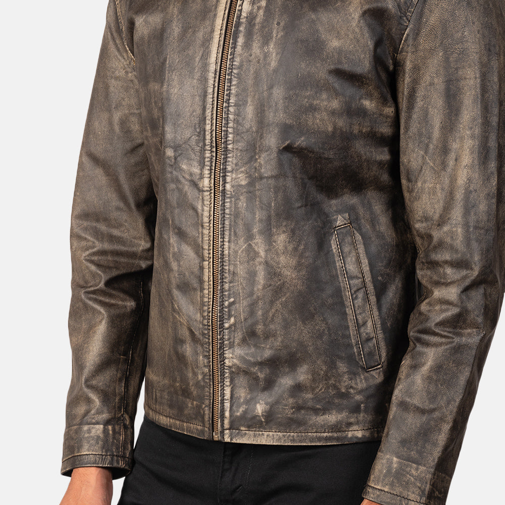 Alex Giacca Biker in Pelle da Uomo – Vista prodotto alternativa 6