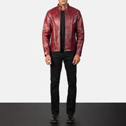 Alex Giacca Biker in Pelle da Uomo – Vista prodotto alternativa 3