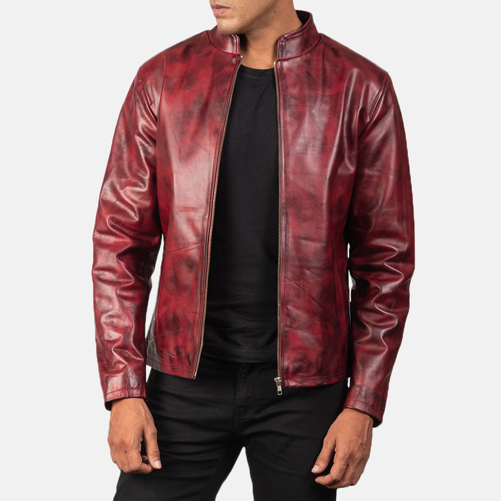 Alex Giacca Biker in Pelle da Uomo – Vista prodotto alternativa 4