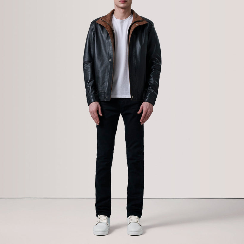 Alfred Bomber in Pelle da Uomo