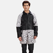 
Artistry Nero Dye Cappotto in Pelle da Uomo in Black & White Sheepskin Dip &Amp; Dye - Vista frontale e silhouette sartoriale | Acquista online