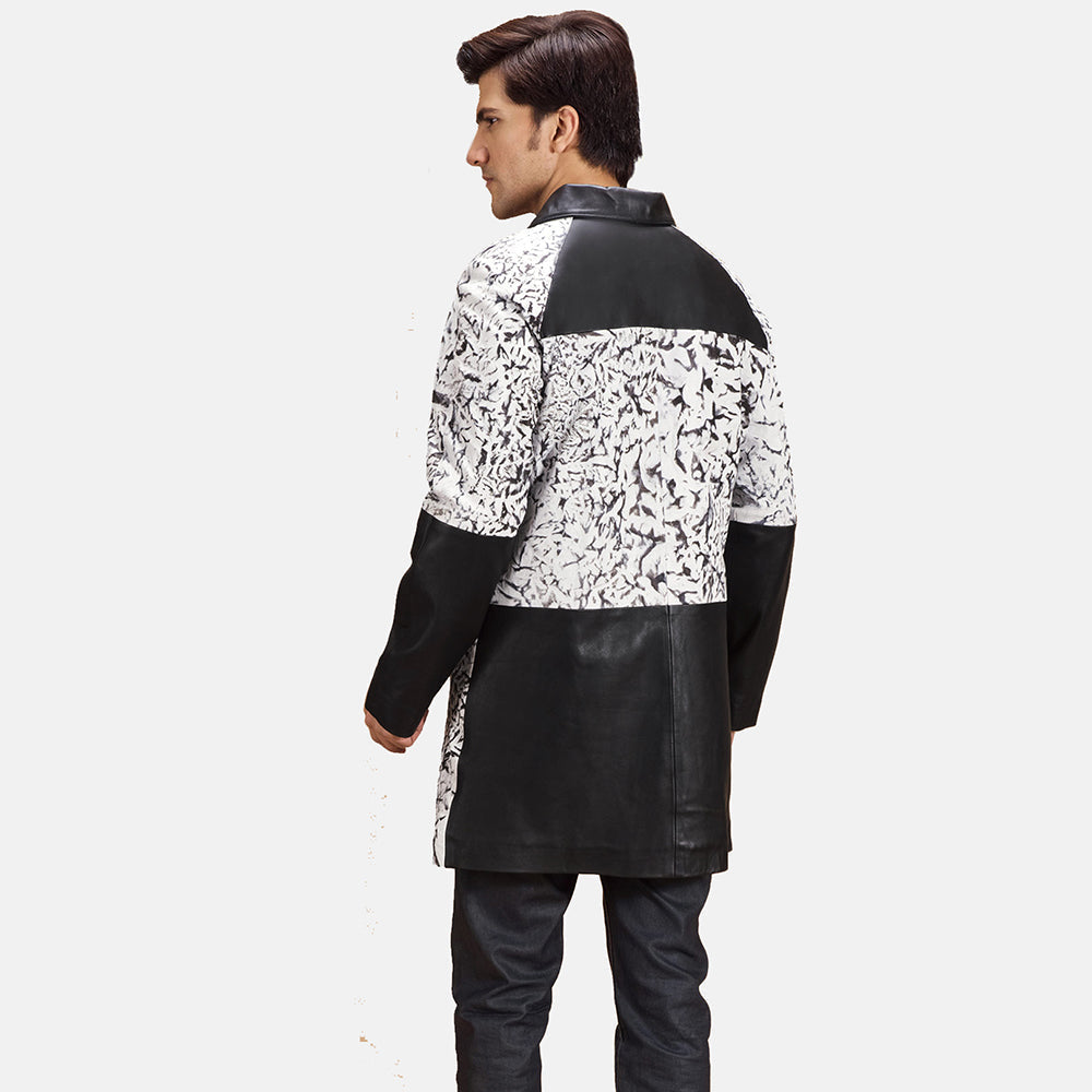 
Dettaglio ravvicinato of Shirt & Button Hardware on Artistry Nero Dye Cappotto in Pelle da Uomo
