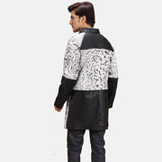 
Dettaglio ravvicinato of Shirt & Button Hardware on Artistry Nero Dye Cappotto in Pelle da Uomo