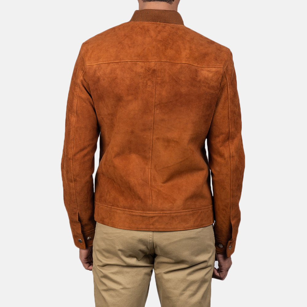 Blain Marrone Bomber in Pelle da Uomo – Vista prodotto alternativa 5