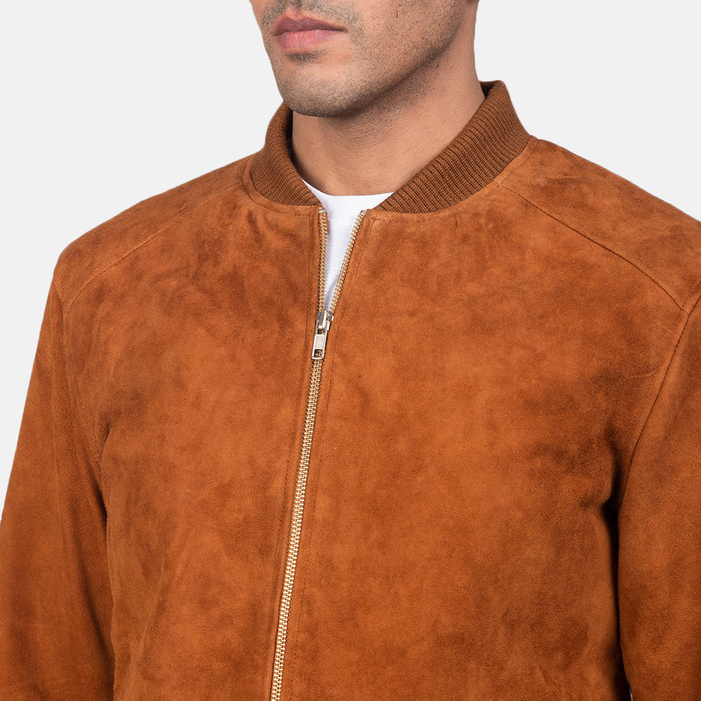 Blain Marrone Bomber in Pelle da Uomo – Vista prodotto alternativa 6
