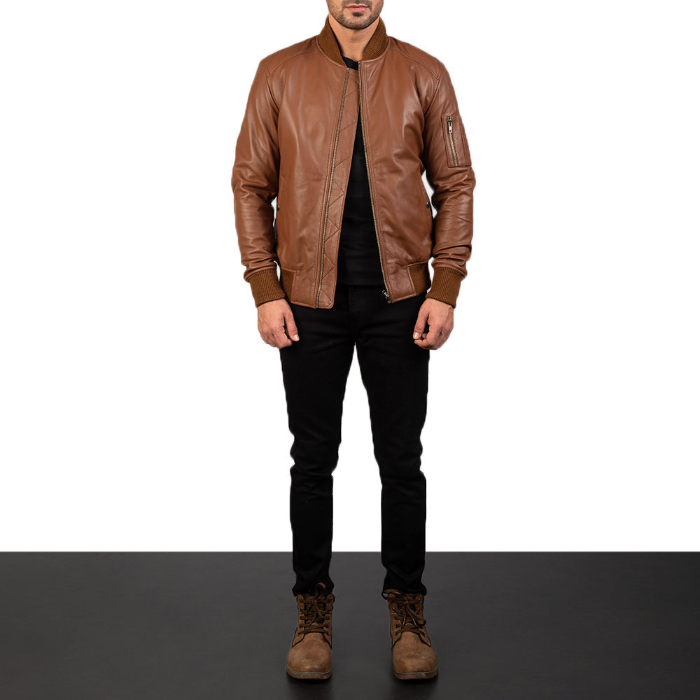 
Bomia MA-1 Bomber in Pelle da Uomo – alternate product view 3