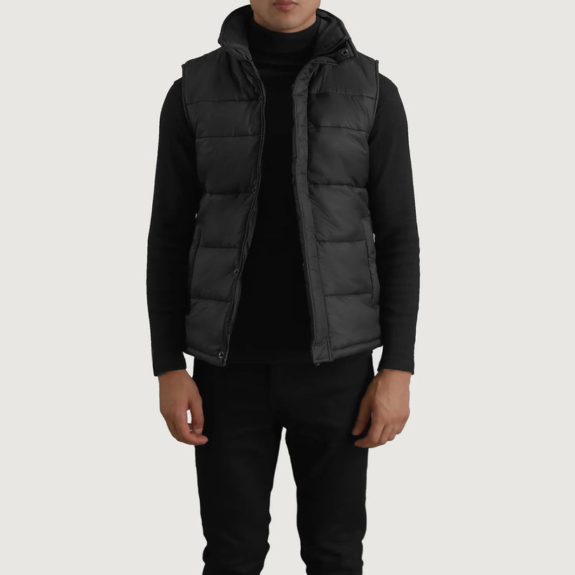 Bryan Nero Puffer Vest da Uomo