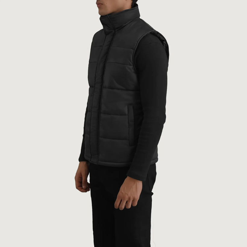 Bryan Nero Puffer Vest da Uomo