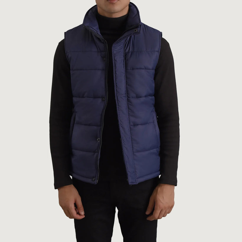 Bryan Blu Puffer Vest da Uomo