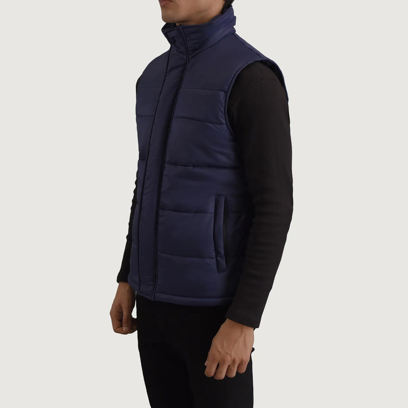 Bryan Blu Puffer Vest da Uomo