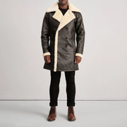 Charles Cappotto in Pelle Marrone Shearling Cappotto in Pelle da Uomo – Vista prodotto alternativa 3