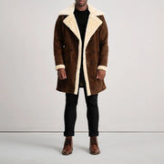 Charles Cappotto in Pelle Marrone Shearling Cappotto in Pelle da Uomo – Vista prodotto alternativa 3