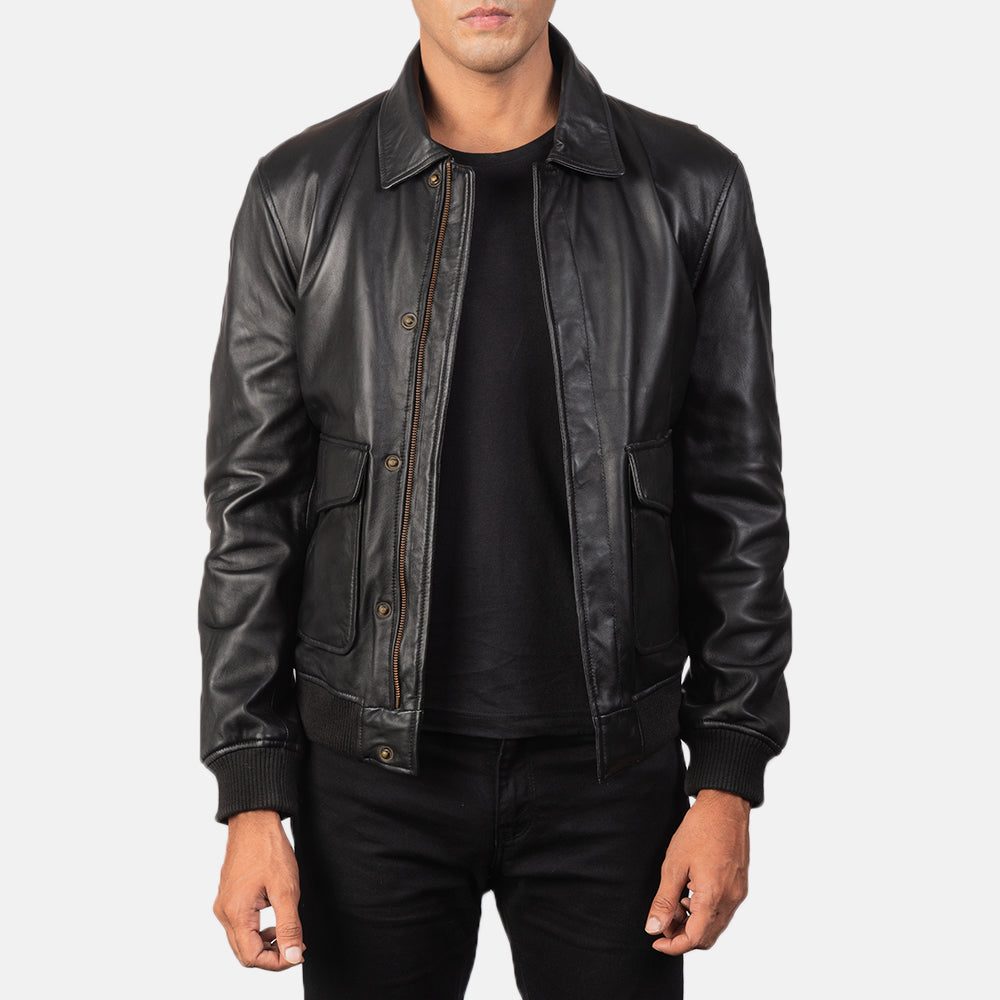 Men's Coffmen Brown Suede A2 Bomber Jacket in Brown Goatskin Suede - Vista frontale e linea su misura | Acquista online
