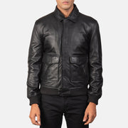 Dettaglio ravvicinato of Shirt &amp; Zipper with Button Flap Hardware on Men's Coffmen Brown Suede A2 Bomber Jacket
