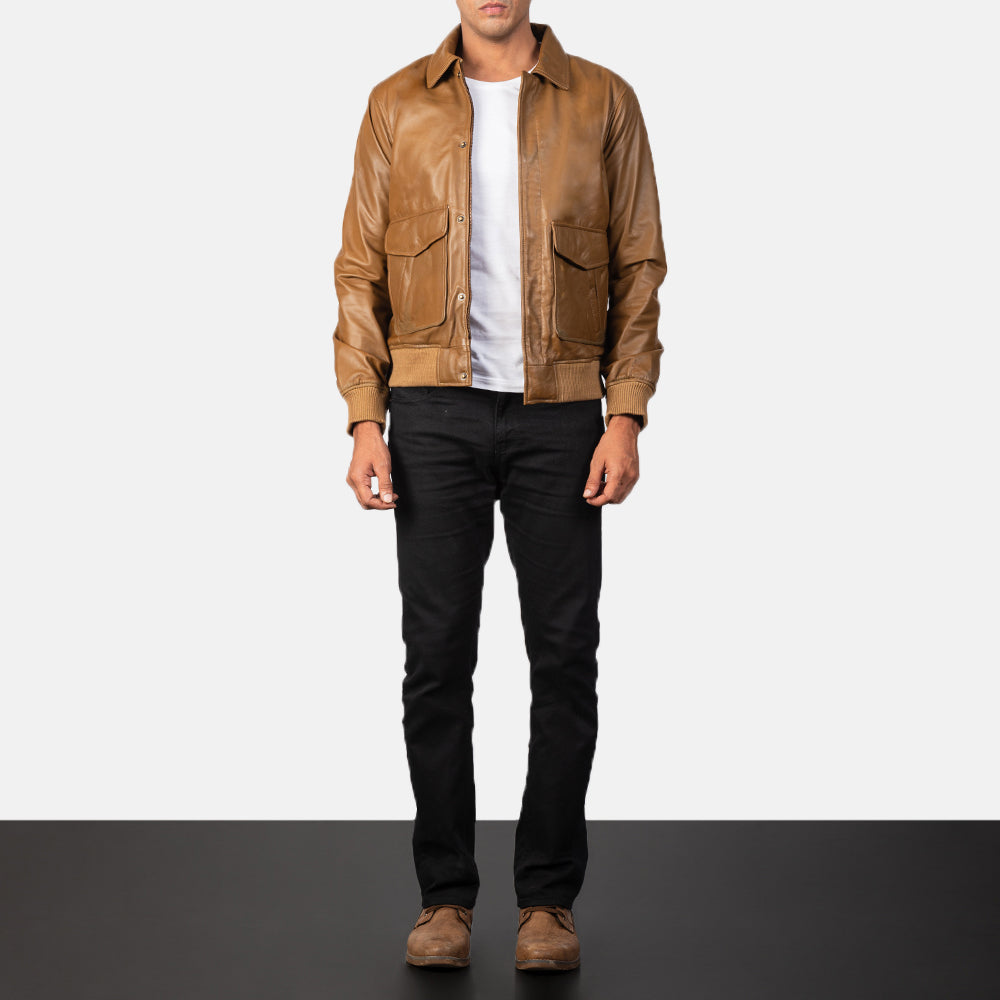 Coffmen Bomber in Pelle da Uomo – Vista prodotto alternativa 4