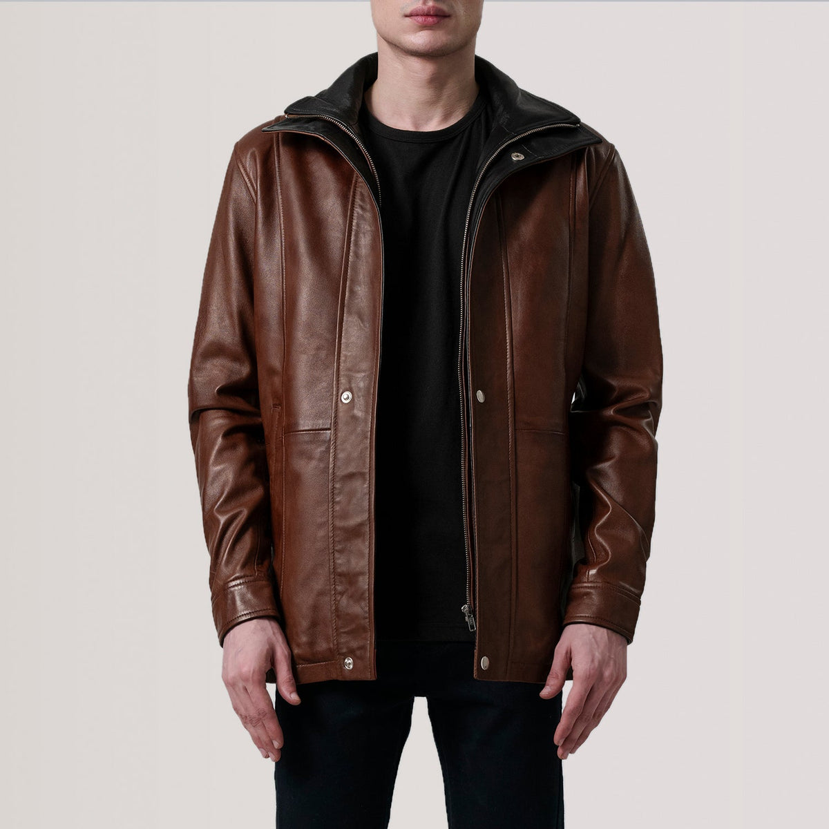 Connor Cappotto in Pelle da Uomo – Vista prodotto alternativa 1
