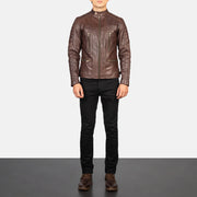 Damian Giacca Biker in Pelle da Uomo – Vista prodotto alternativa 3