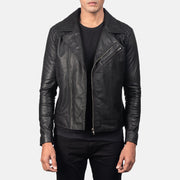 
Danny Quilted Brown Leather Biker Jacket in Distressed Brown Goatskin Leather - Vista frontale e silhouette sartoriale | Acquista online