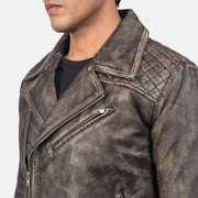 
Danny Trapuntato Giacca Biker in Pelle da Uomo – alternate product view 5