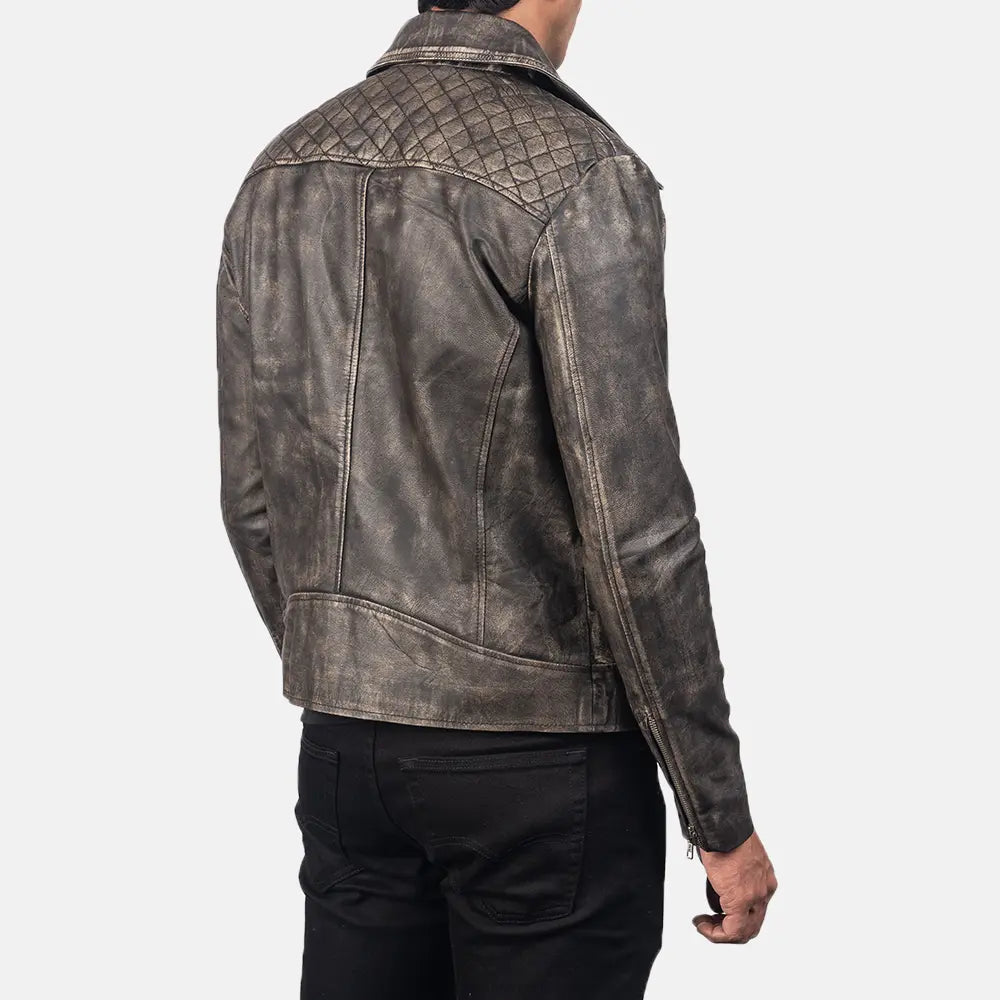 
Danny Trapuntato Giacca Biker in Pelle da Uomo – alternate product view 6