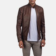Dean Nero Giacca Biker in Pelle da Uomo – Vista prodotto alternativa 1