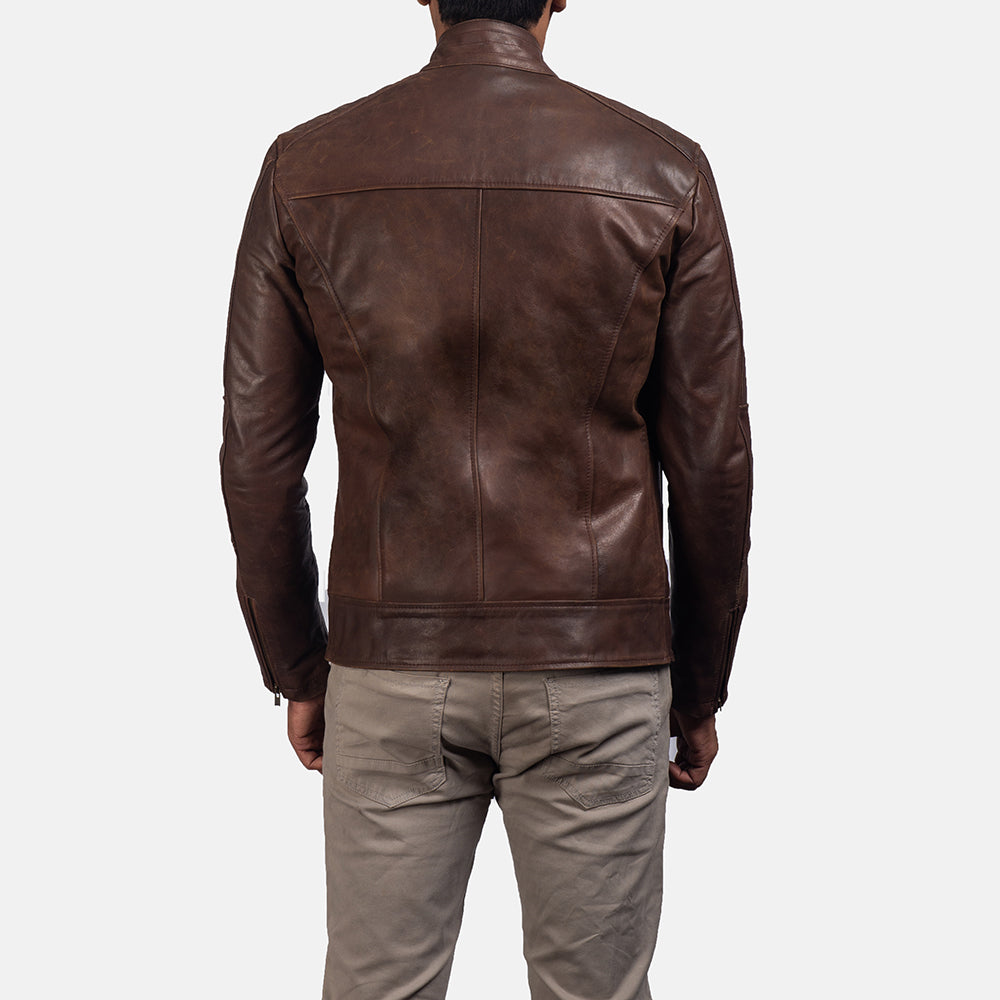 Dean Nero Giacca Biker in Pelle da Uomo – Vista prodotto alternativa 5