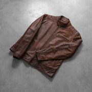 Dean Nero Giacca Biker in Pelle da Uomo – Vista prodotto alternativa 7