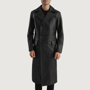 
Dettaglio ravvicinato of Notch & Button Hardware on Delmar Black Leather Double Breasted Coat