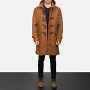 
Drake Khaki Wool Duffle Coat in Khaki Synthetic Wool - Vista frontale e silhouette sartoriale | Acquista online