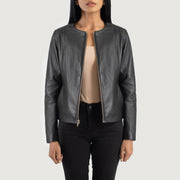 Elixir Collarless Giacca in Pelle da Donna – Vista prodotto alternativa 1