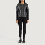 Elixir Collarless Giacca in Pelle da Donna – Vista prodotto alternativa 3