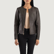 Elixir Collarless Giacca in Pelle da Donna – Vista prodotto alternativa 1
